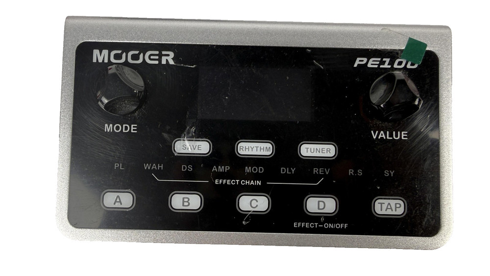 Mooer PE100 Guitar Multi Effects Processor Pedal Digital W/ Adapter Strap Cable