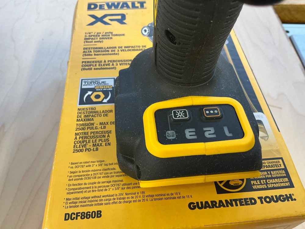 DEWALT DCF860B IMPACT DRIVER