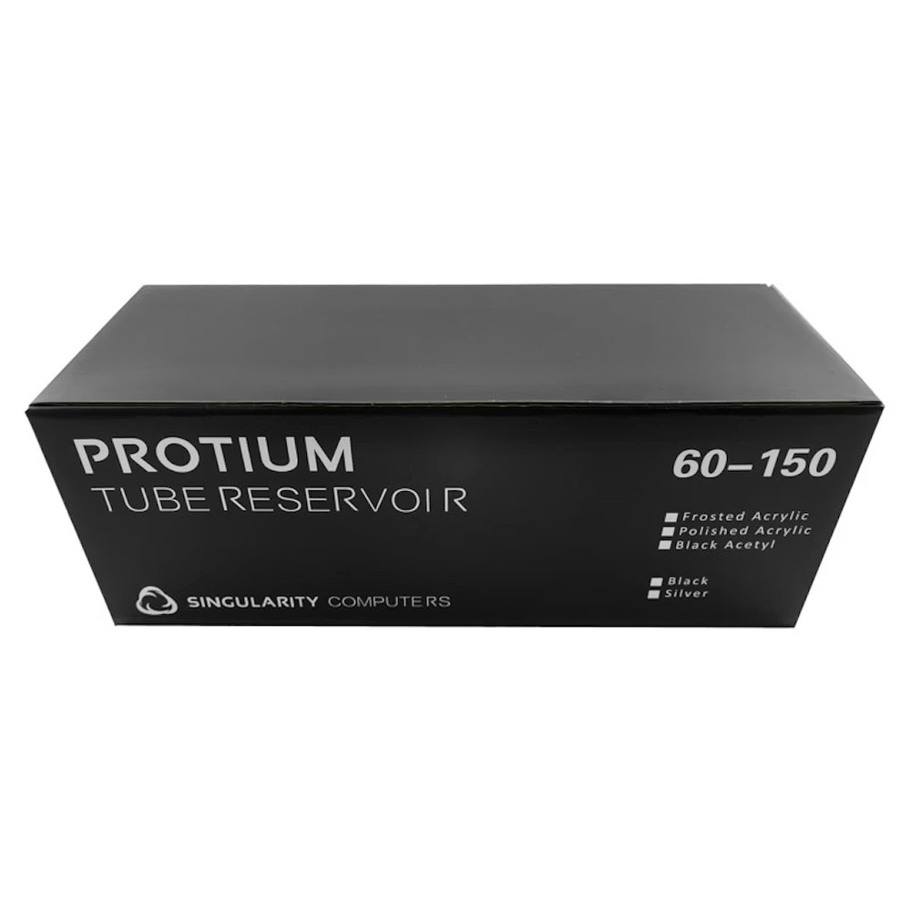 Singularity Computers Protium 150mm Reservoir - Black Polished SC-PROTIUM-150-BP