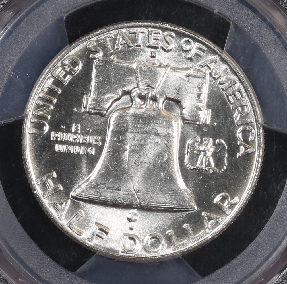 1954 D Half Dollars Franklin PCGS MS-65 FBL
