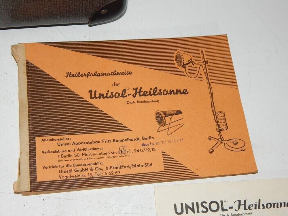 Electrical device UNISOL healing sun healing lamp around 1955