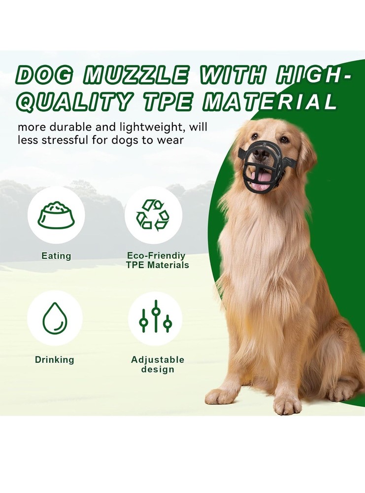 Dog Muzzle, Basket Muzzle Anti Biting Chewing, Large Breed Lightweight size 6