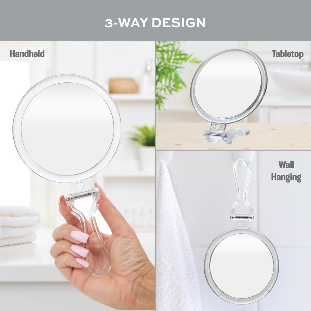 ForPro Professional Collection Expert 30X Magnifying Handheld Mirror, Double-...