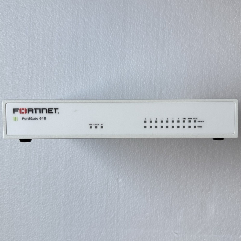 Fortinet FortiGate 61E Enterprise Network Security Firewall VPN w/ Power Supply
