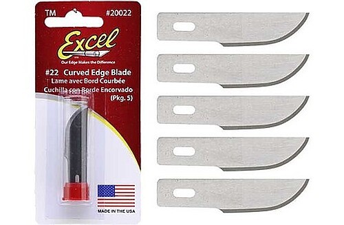 Excel Medium & Heavy Duty Replacement Blades Curved Edge - Model and Hobby