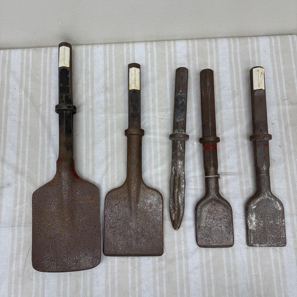 Jack Hammer Chisel Bit set lot of 5