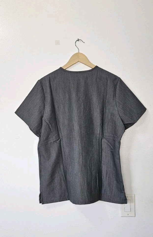 Figs Womens Size XL Gray Casma Three Pocket Scrub Top
