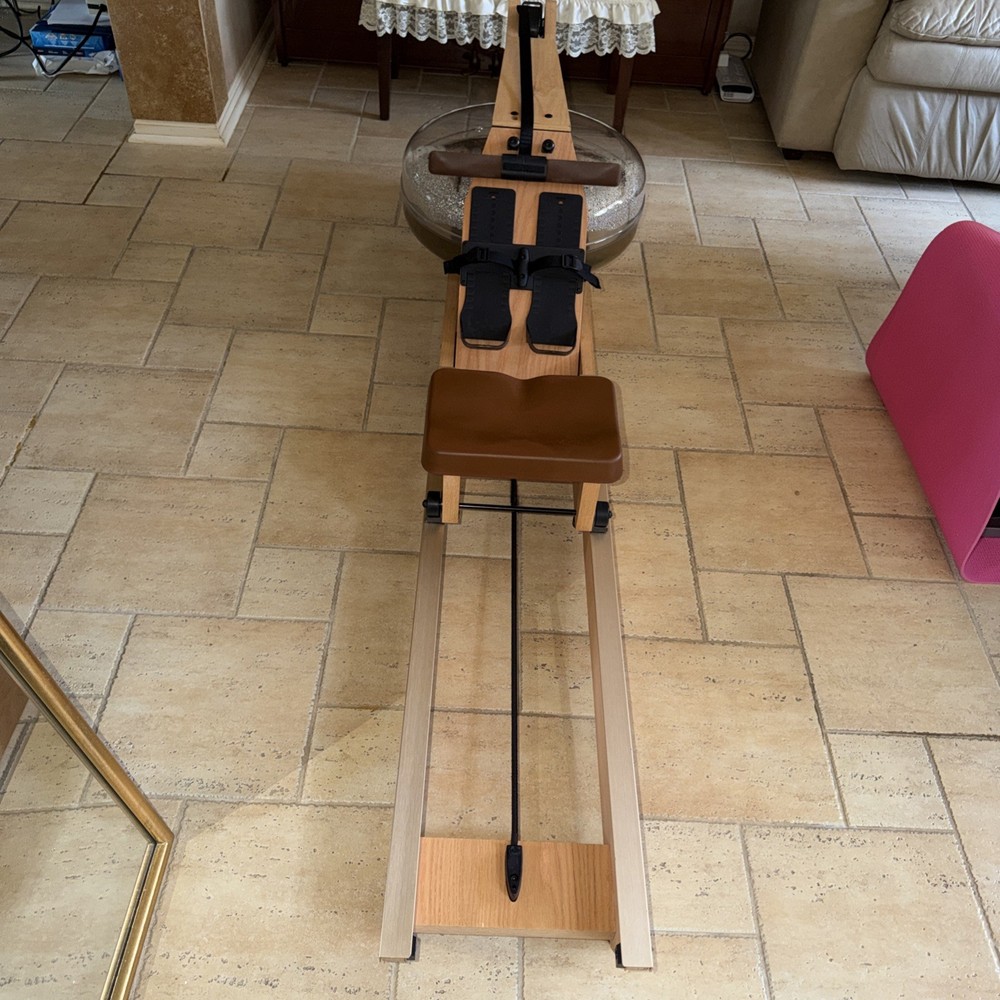 Mr. Right Solid Wood Constructed Water Rowing Machines for Home Standable Wheel