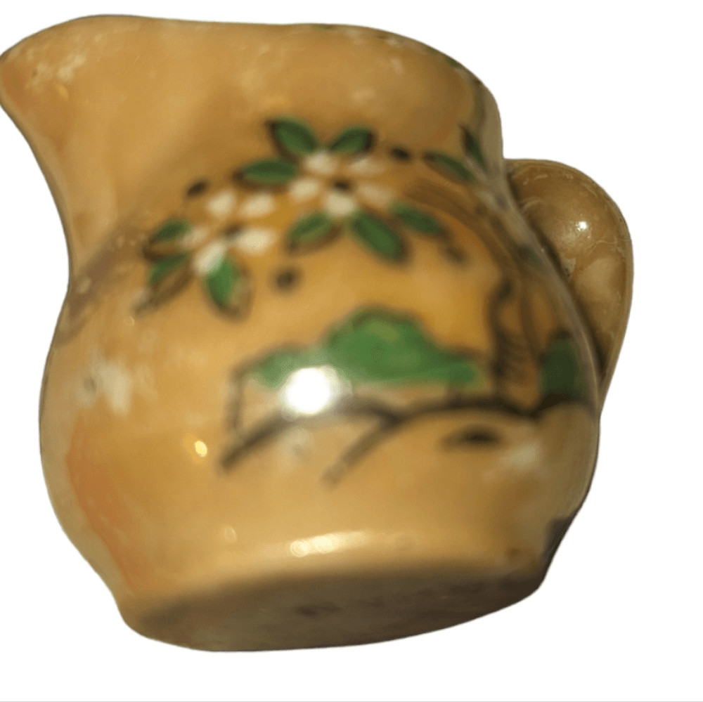 Vintage ceramic deer tree miniature jugs Japan