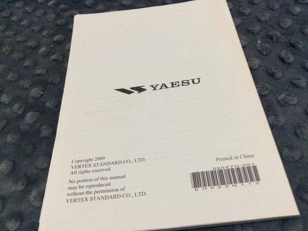 Yaesu FT-1900R Transceiver Instruction Manual Operating Guide