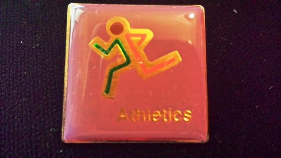 Awesome 1" Enameled "Athletics" Hat Lapel Pin