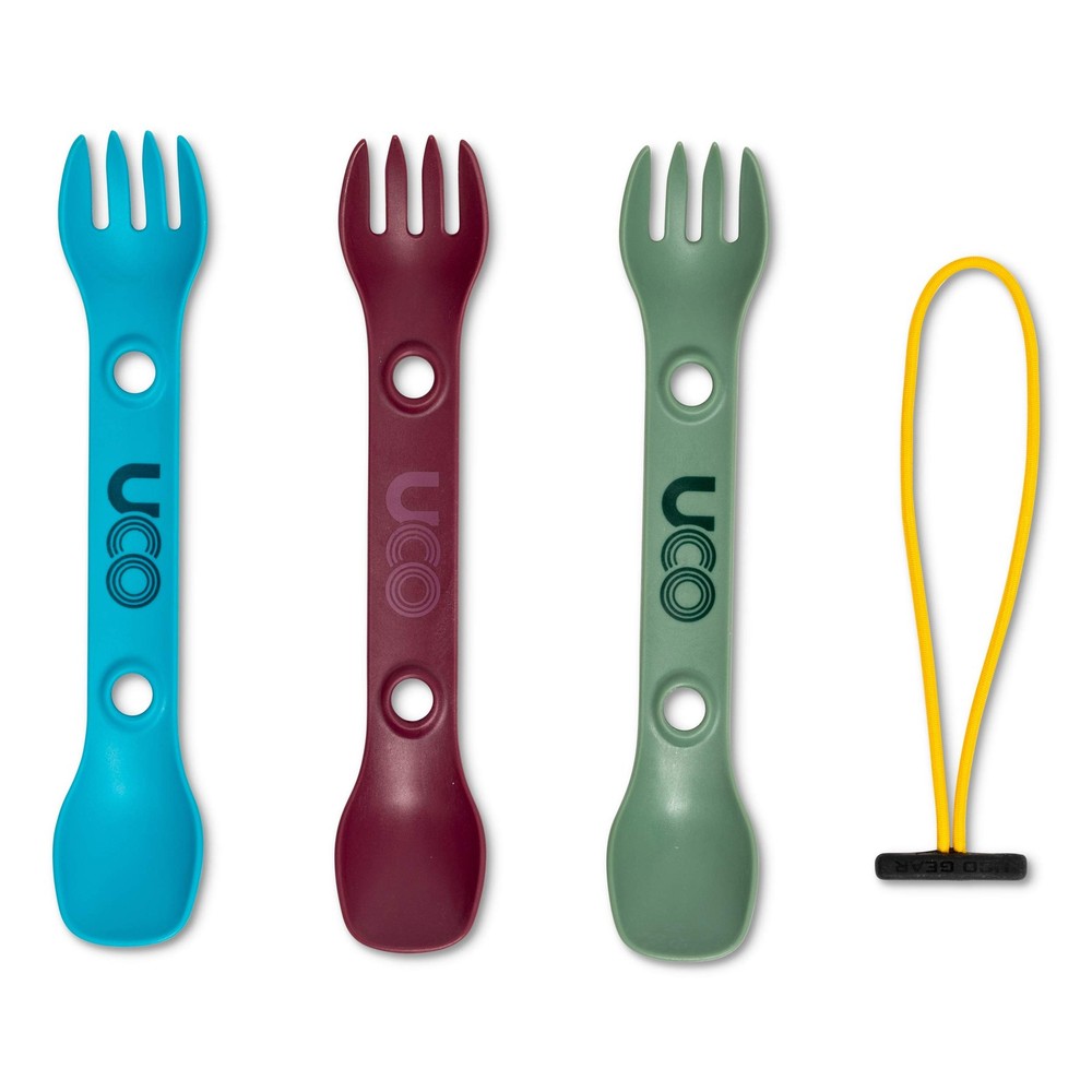 Mini Spork Camping Combo Spoon-Fork Utensil For Kids, 3 Pack