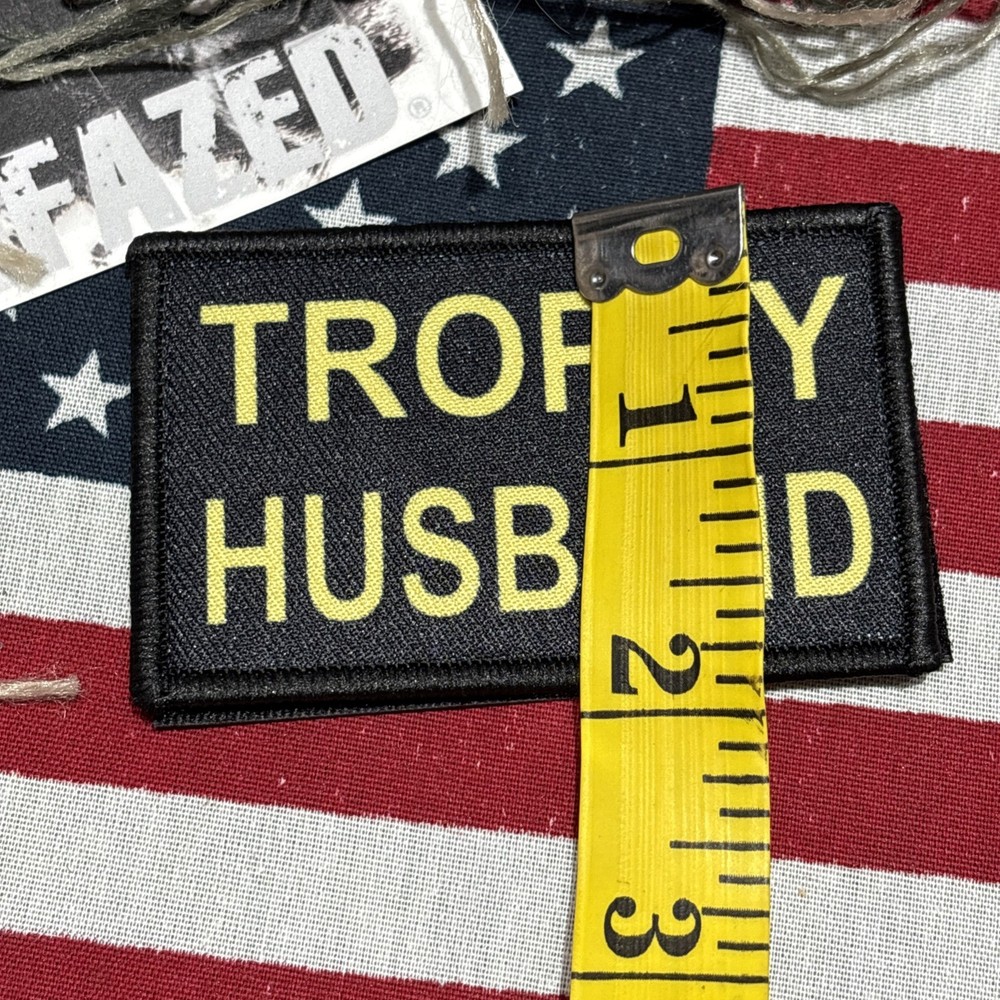 Trophy Husband Tactical Hook Loop Patch High Quality 2x3