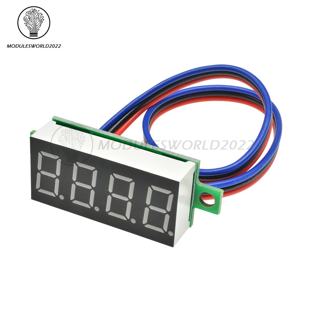 DC 0-100V 0.36 " 4-Digit Digital Voltmeter LED Voltage Tester Panel Meter 3-Wire