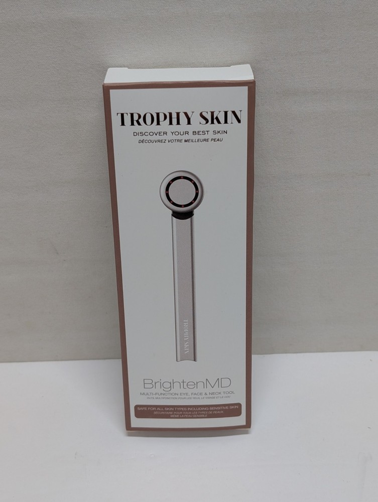 Trophy Skin Brighten MD Multi-Function Eye Face & Neck Tool - New