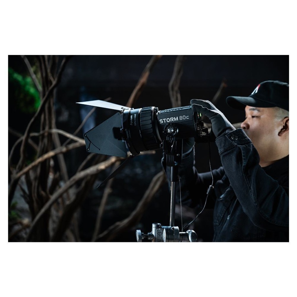 Aputure STORM 80c (Black) and Bowens Mount Adapter Bundle