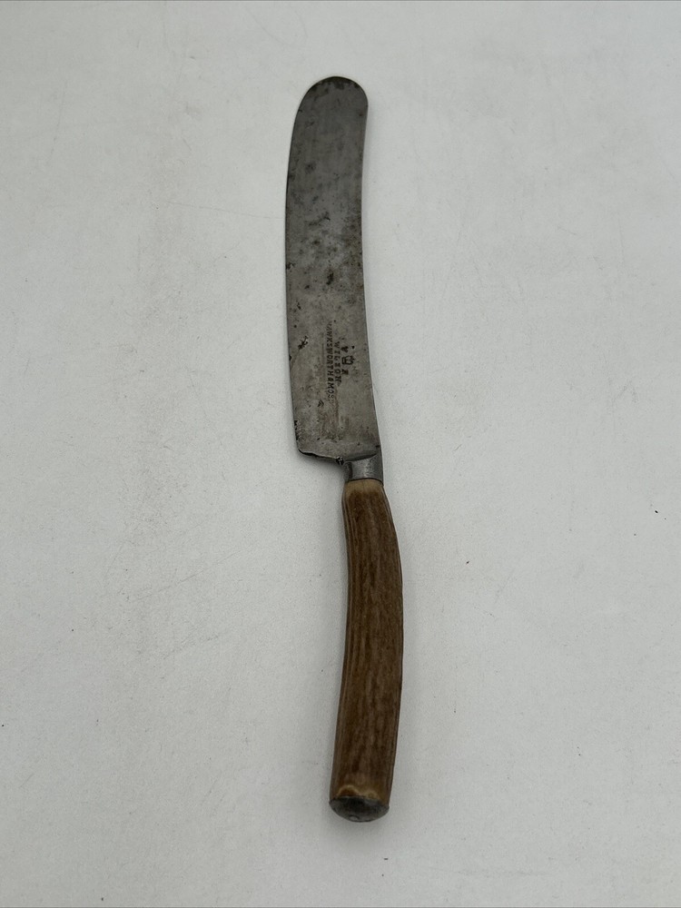 Antique Wilson Hawksworth & Moss Bone Handle Knife blade And Fork Set