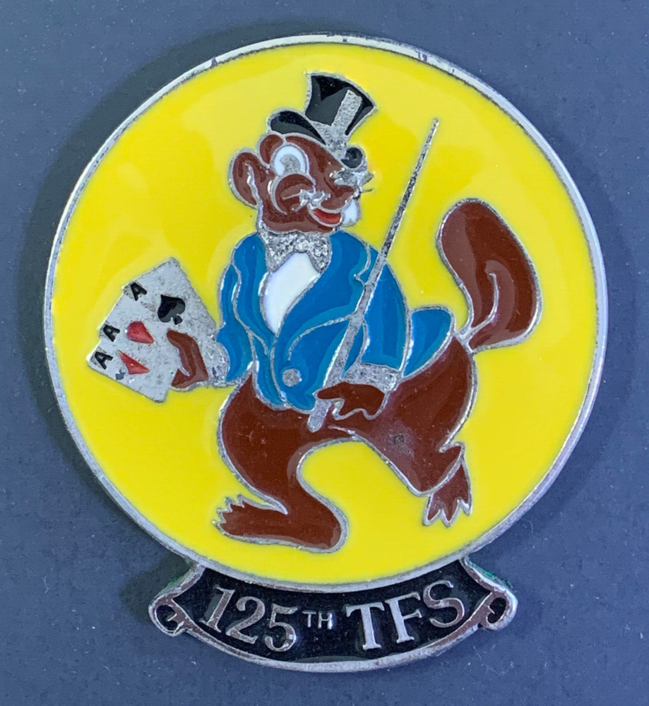 125th Tactical Fighter Squadron Solid Metal Medallion-Plaque