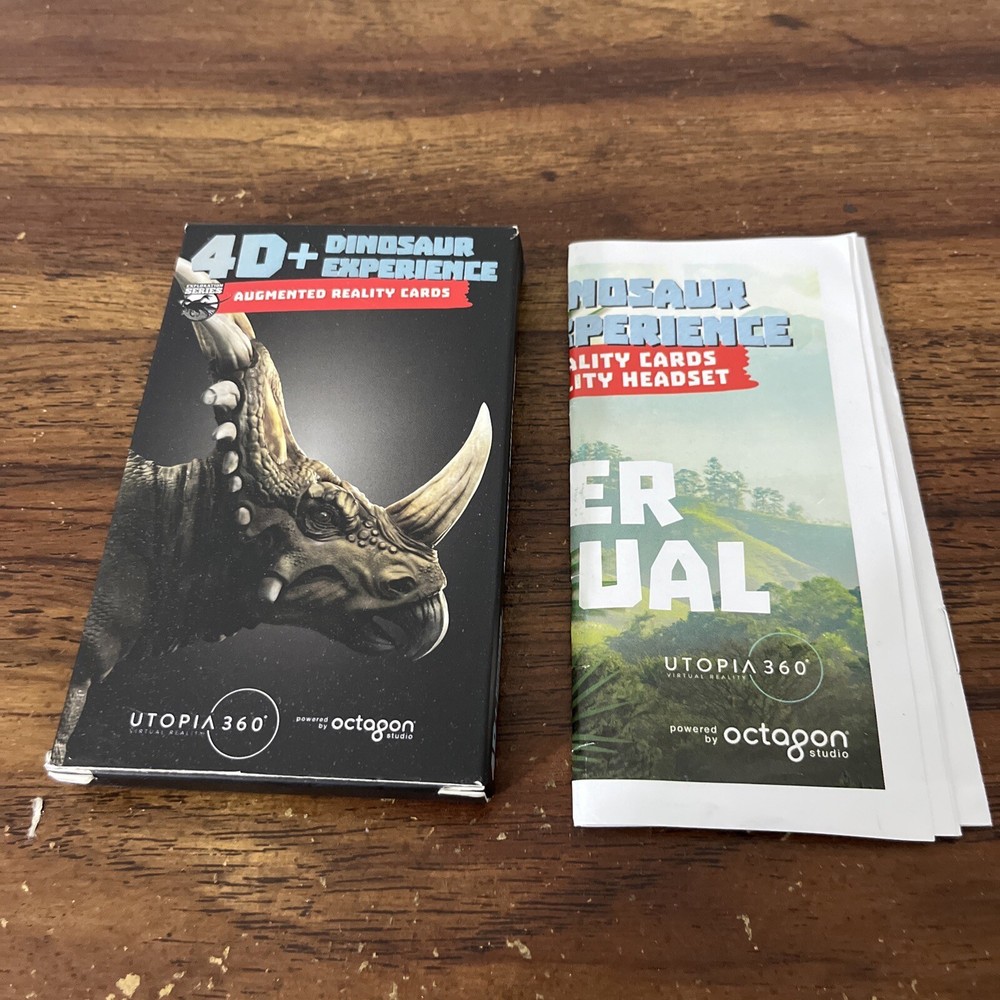 4D DINOSAUR EXPERIENCE AUGMENTED REALITY CARDS UTOPIA 360 OCTAGON STUDIOS