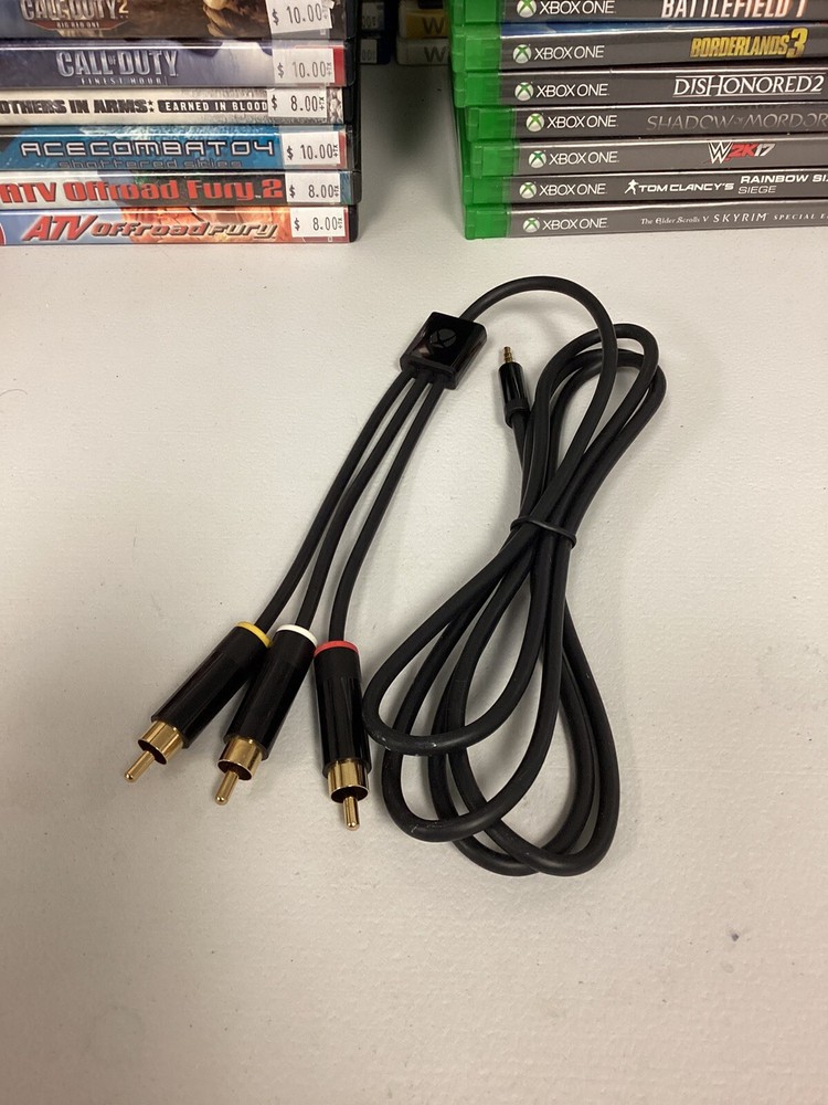 Microsoft 3.5mm to RCA Composite OEM AV Cable for Xbox 360 E