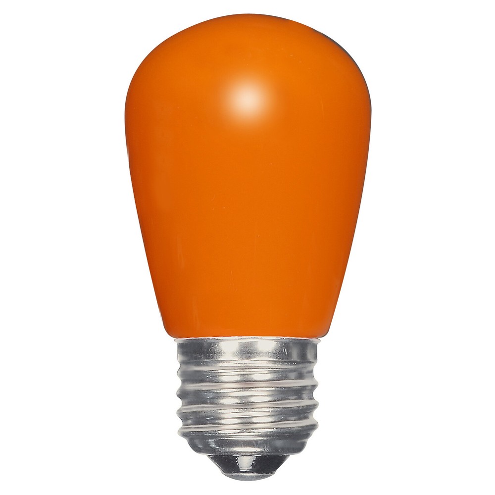 Satco LED CERAMIC ORANGE Sign Indicator Bulb 1.4W =11W S14 120V Medium E26 Base