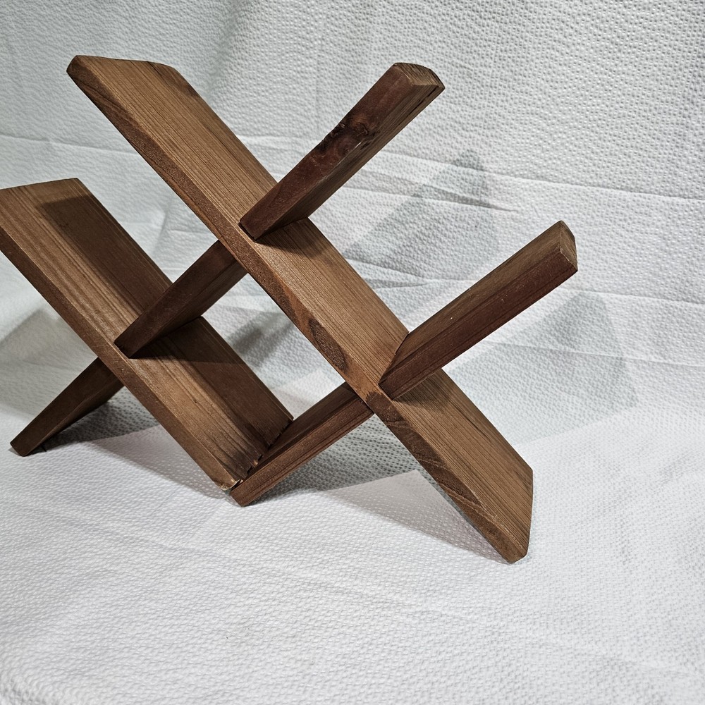 Wine Rack With Coasters Real Wood Rustic Design New
