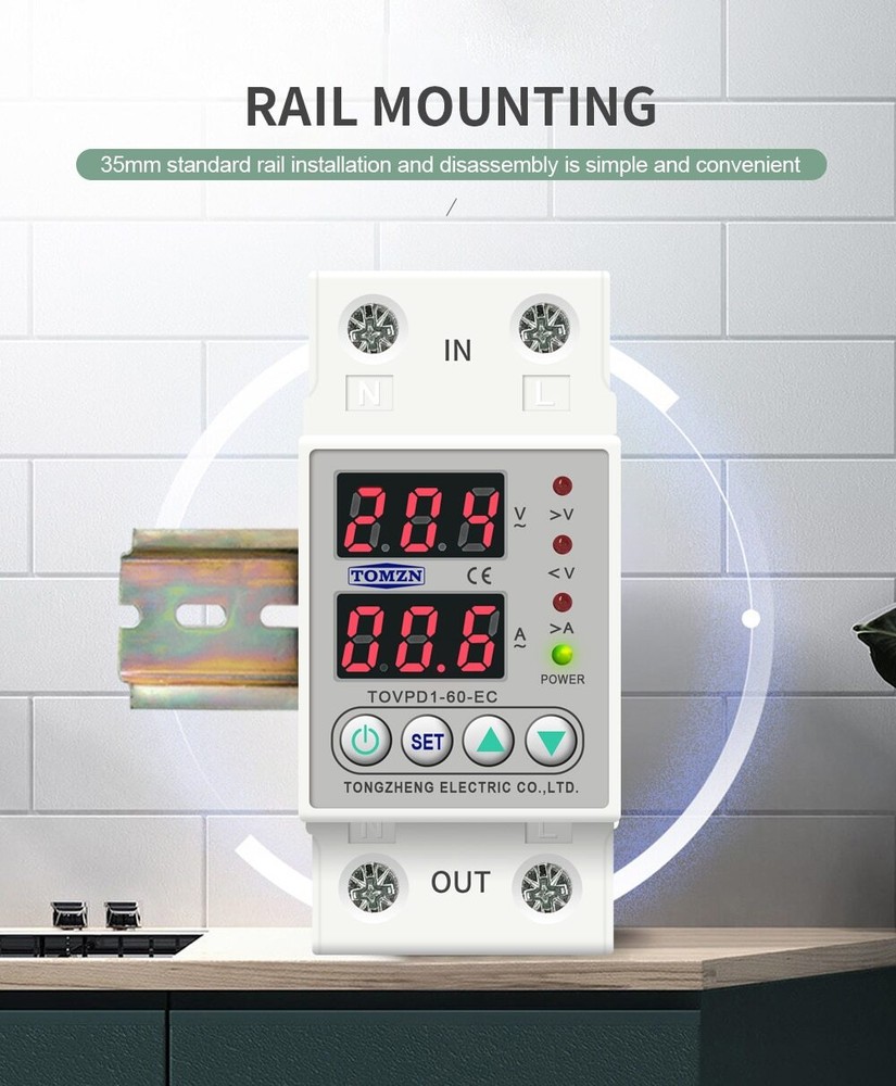 Adjustable Over Voltage & Under Voltage Current Protective Device Relay 40-80A