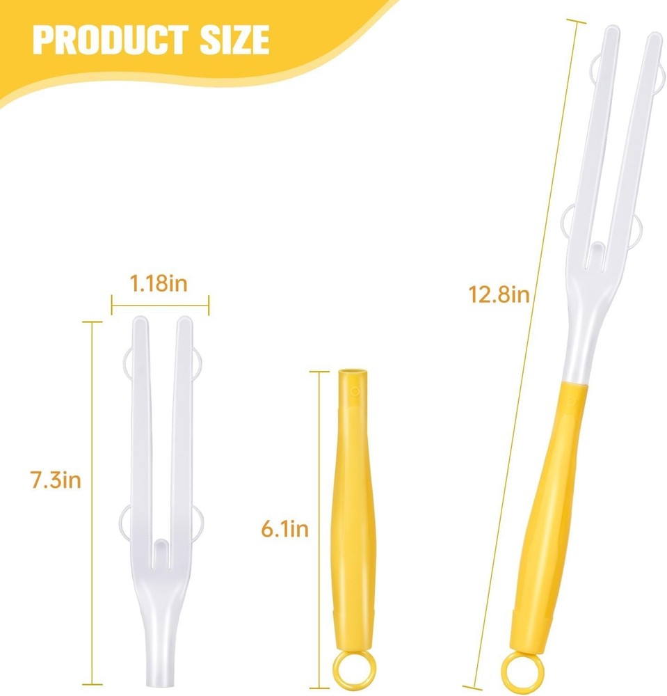 Replacement Dust Handle Sticks for Swiffer Duster Mop - 4 Pack, Yellow & White