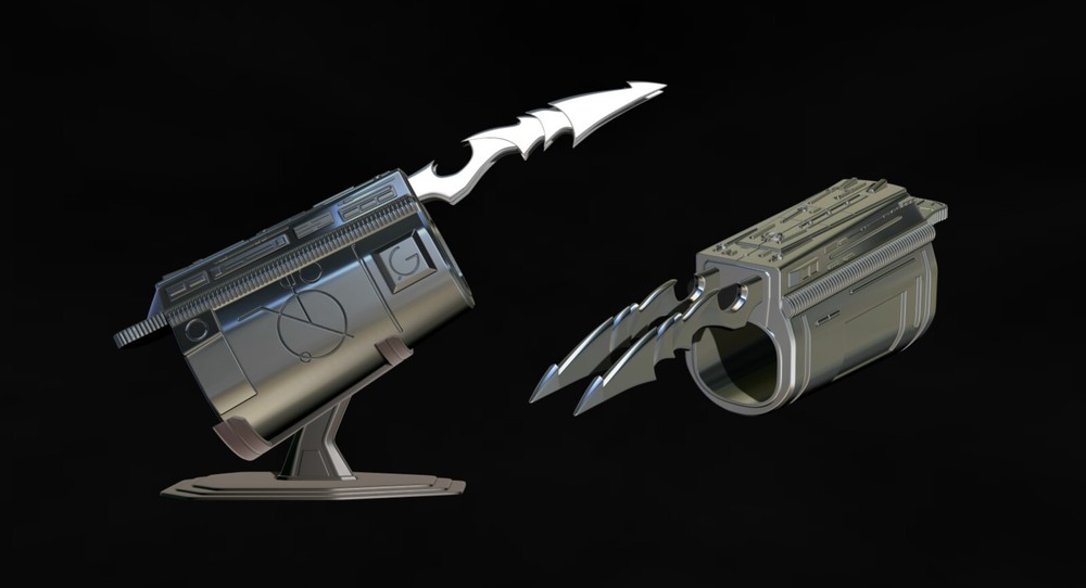 Predator Gauntlet  Right hand  two versions - File STL-OBJ For 3D printer -