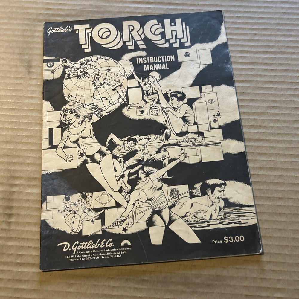 original Torch gottlieb  Pinball Arcade game manual
