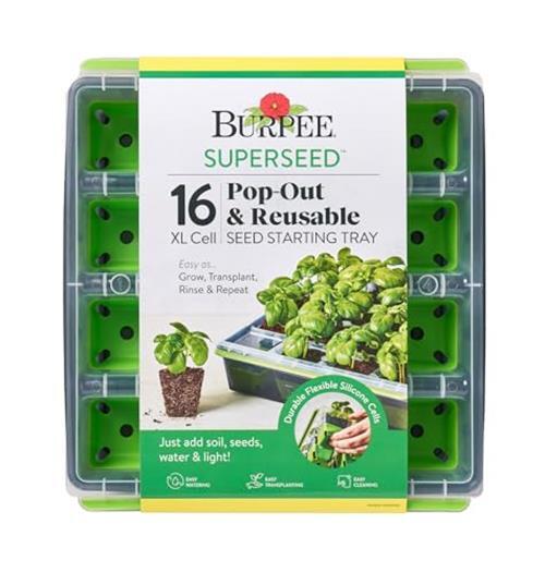 Burpee SuperSeed Seed Starting Tray | 36 Cell Assorted Sizes , Styles