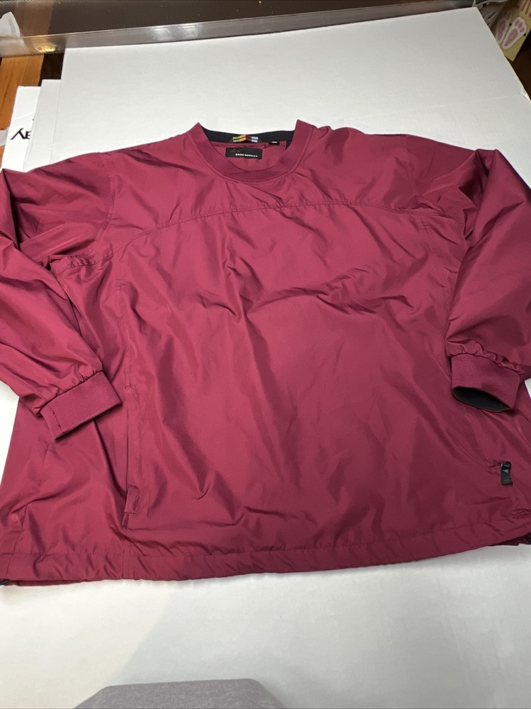 Greg Norman Golf Pullover lined Jacket Men’s XLT red zippered pockets EUC