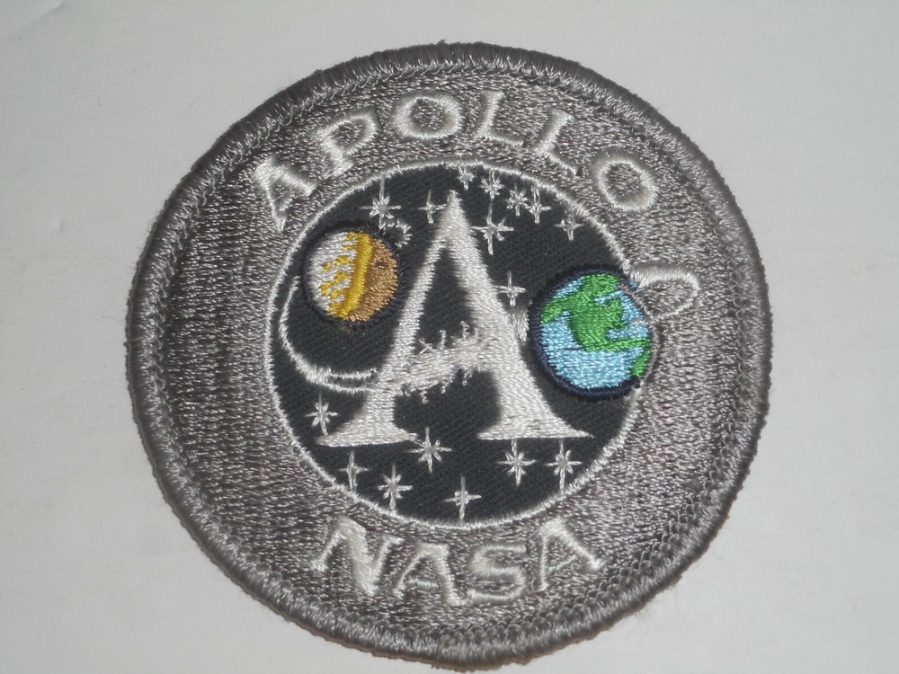 NASA Apollo V Space Program Embroidered Iron On Patch Nos Original c.1968-69