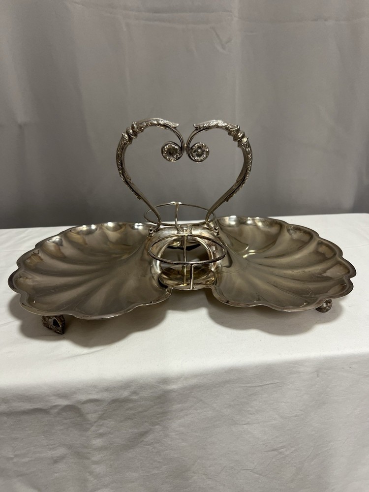 Large Victorian Walker & Hall Silver Plated Double Strawberry Server