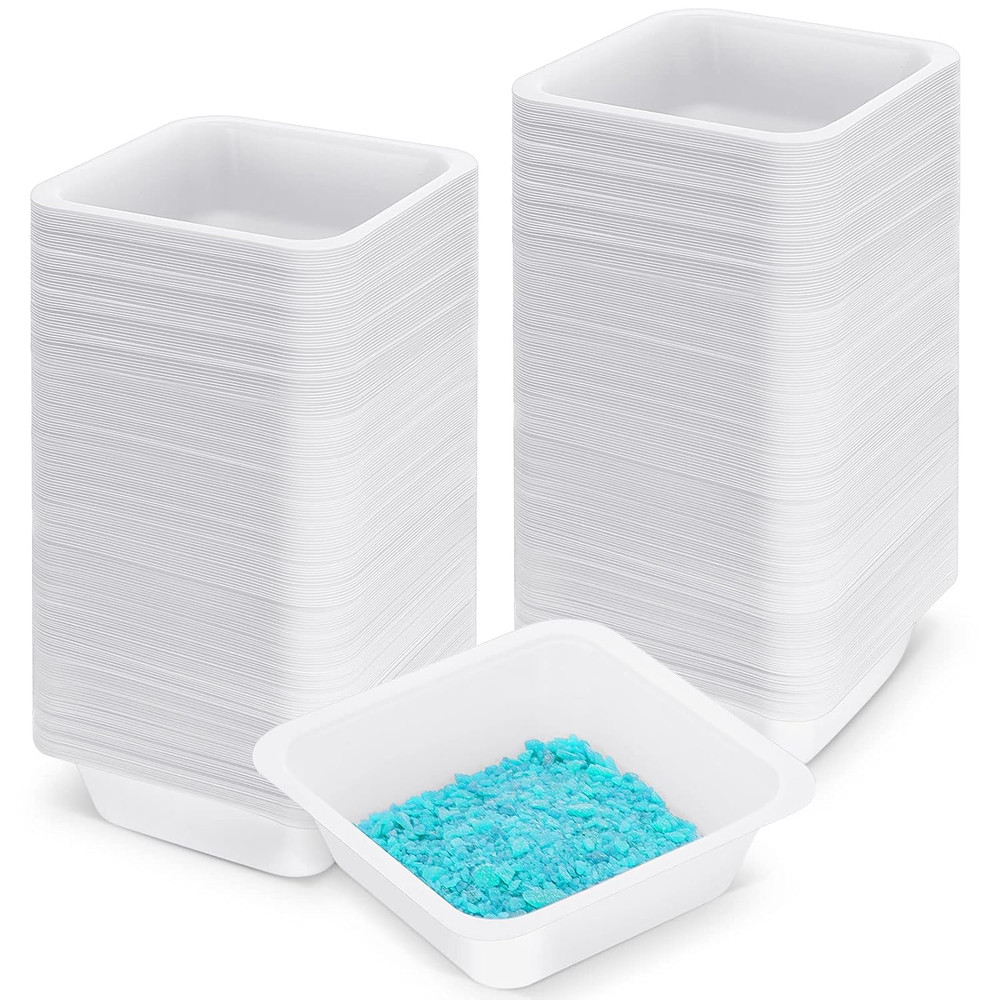 350 Pack 100Ml Weigh Boats Medium Large Bulk anti Static White Pans Plastic Squa
