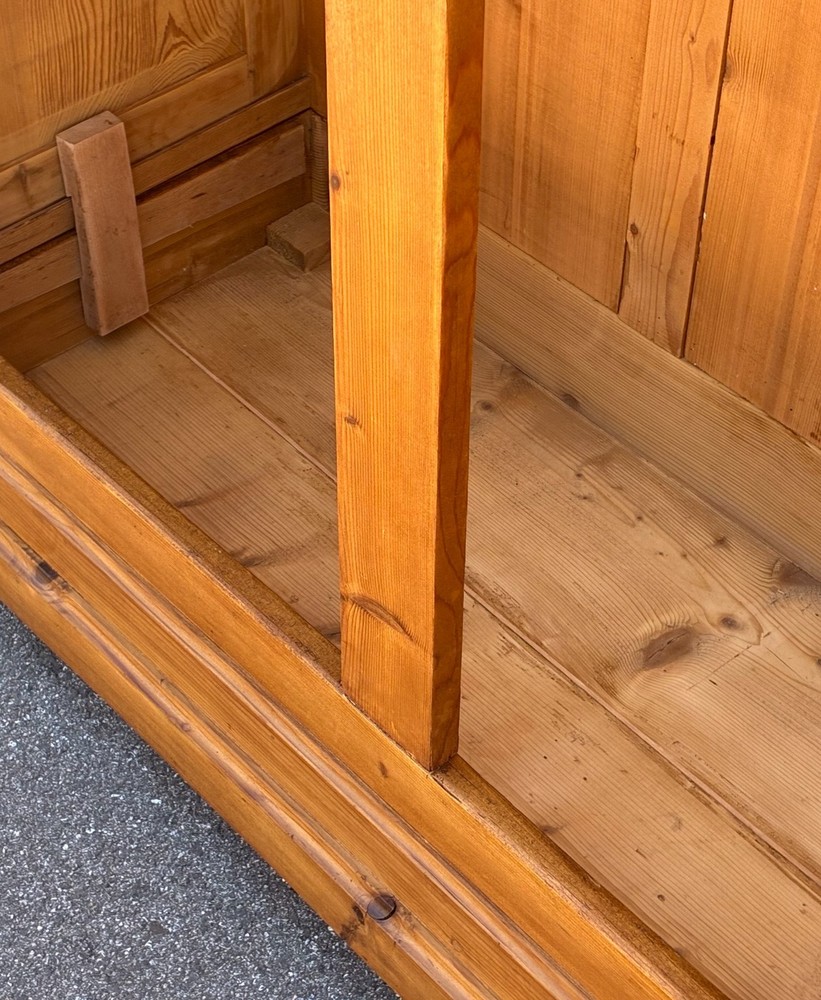 Antique Two Door Eight Panel Knock-Down Armoire