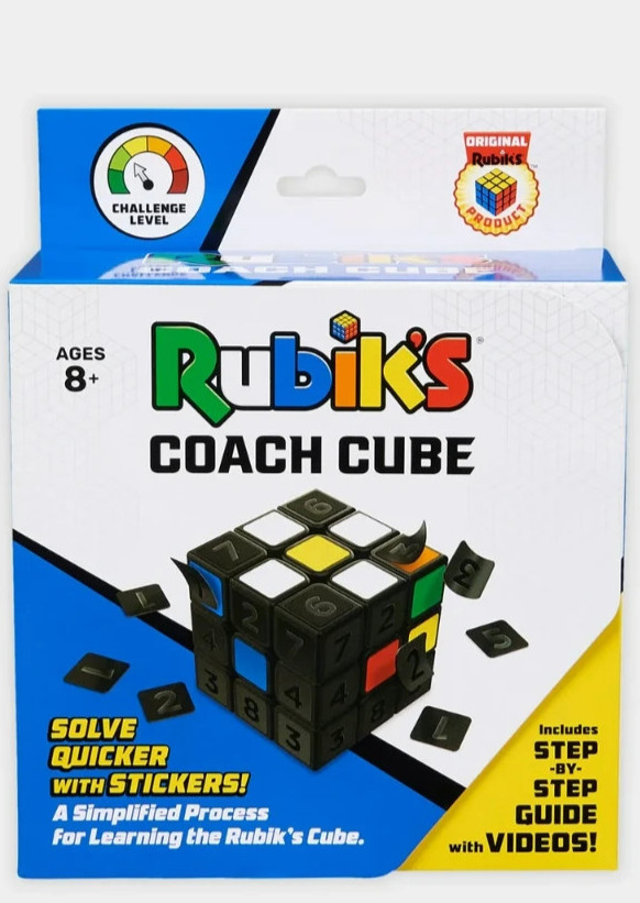 Spin Master Games Rubik’s Coach Cube, Learn to Solve 3x3 Cube for Ages 8+