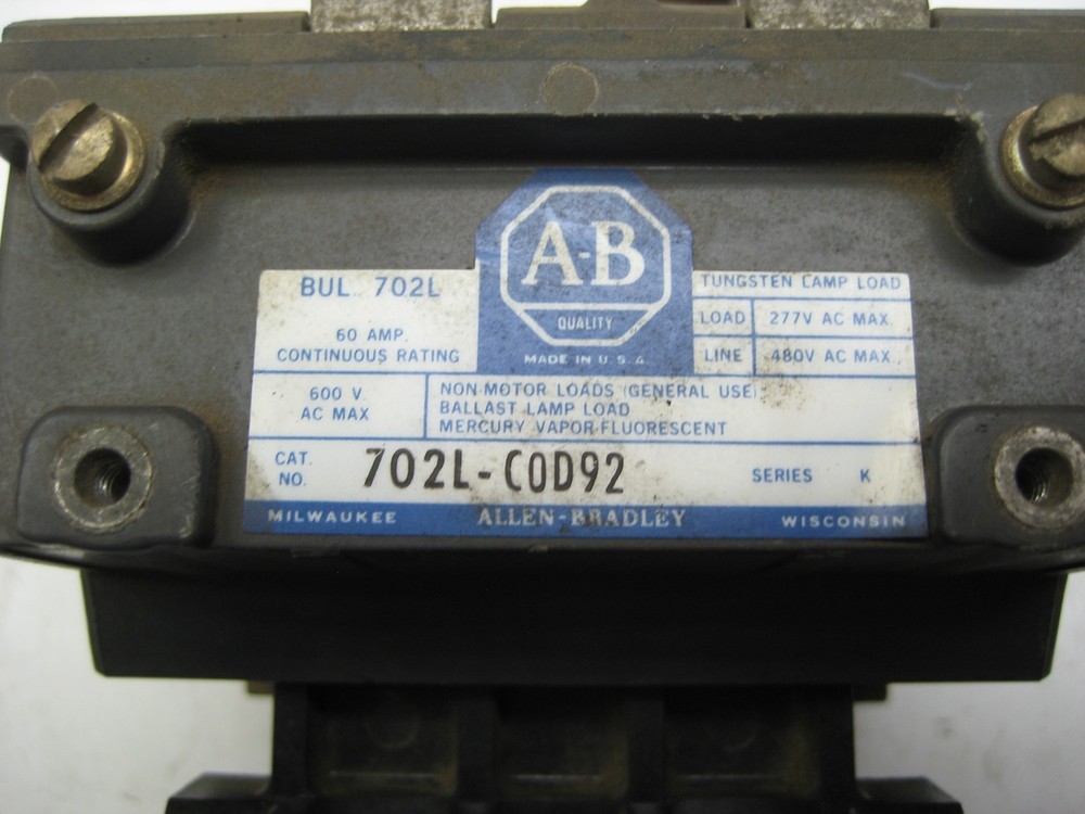 ALLEN BRADLEY 702L-C0D92 SER.K STARTER UNMP