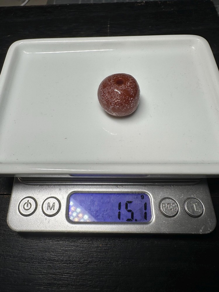 Himalayan Agate Onyx Beads: Rustic Red-Brown Gemstone Pair