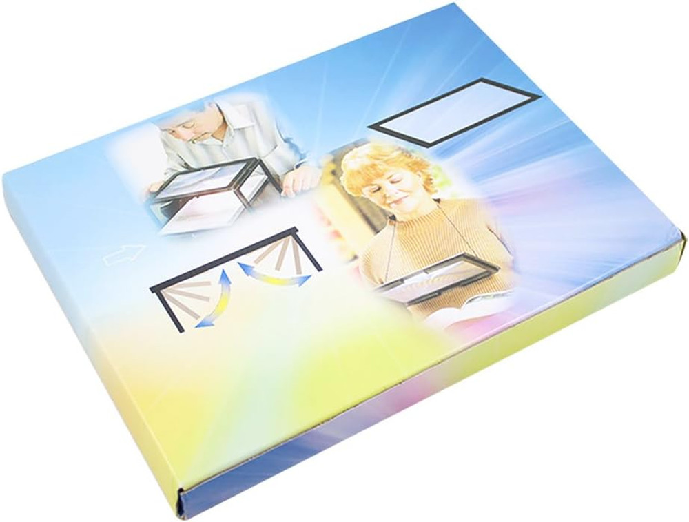 Full Page Reading Magnifier Standing Hands Free Desktop Portable 4 LED Light Pro