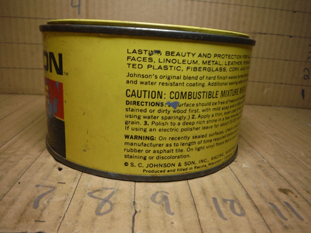 SC Johnson Paste Wax container