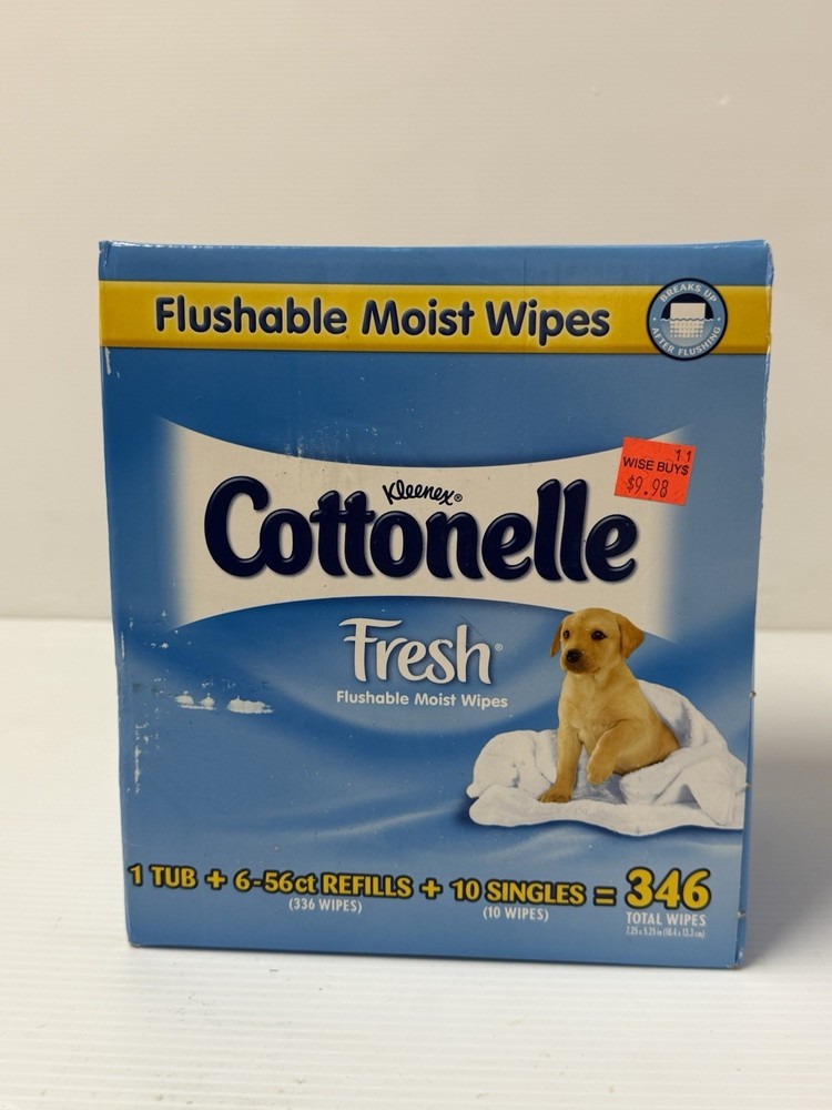NOS Cottonelle Flushable Value Pack Hard Plastic Refillable Dispenser Prop