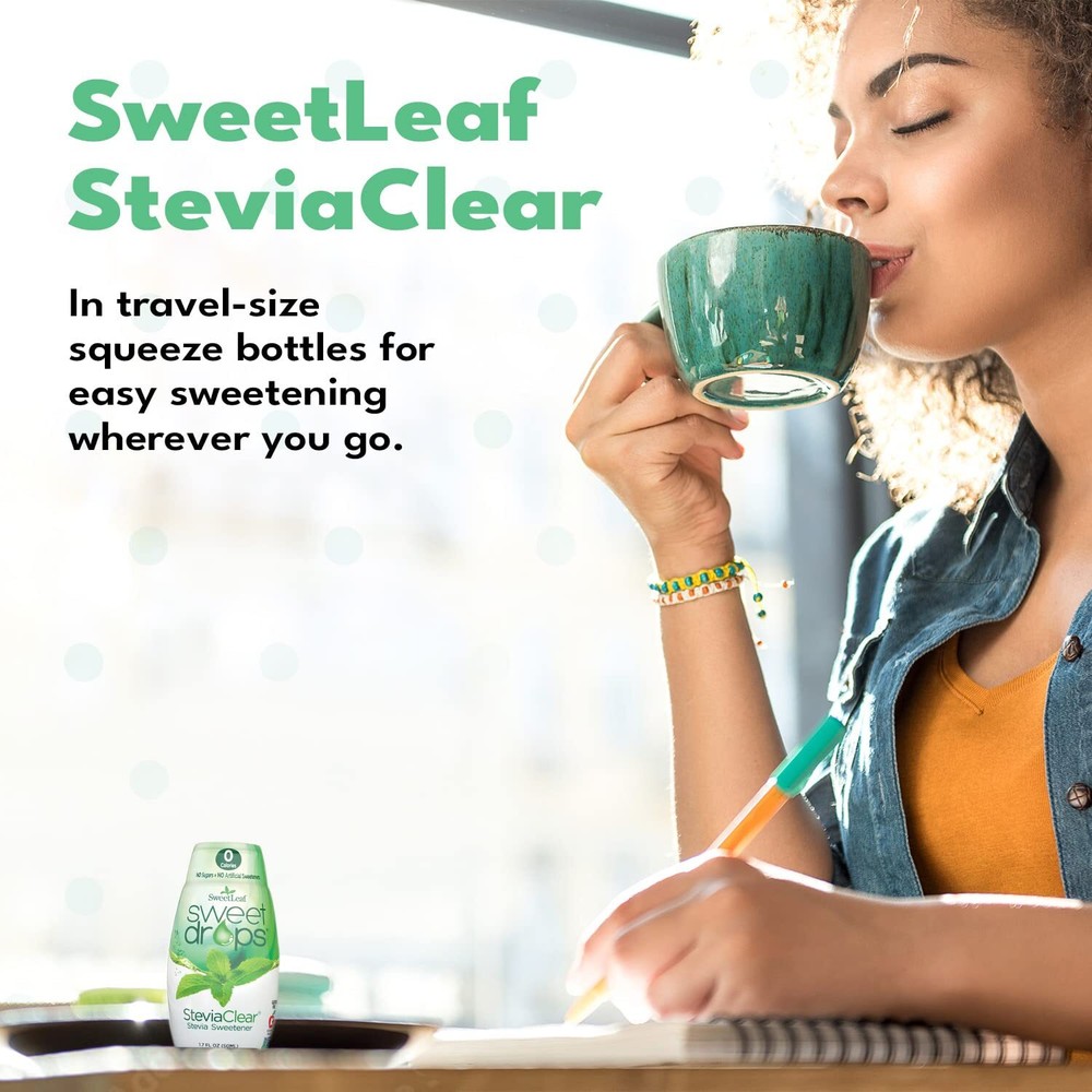 Steviaclear Sweet Drops - Stevia Natural Edulcorante Liquido, Squeezable