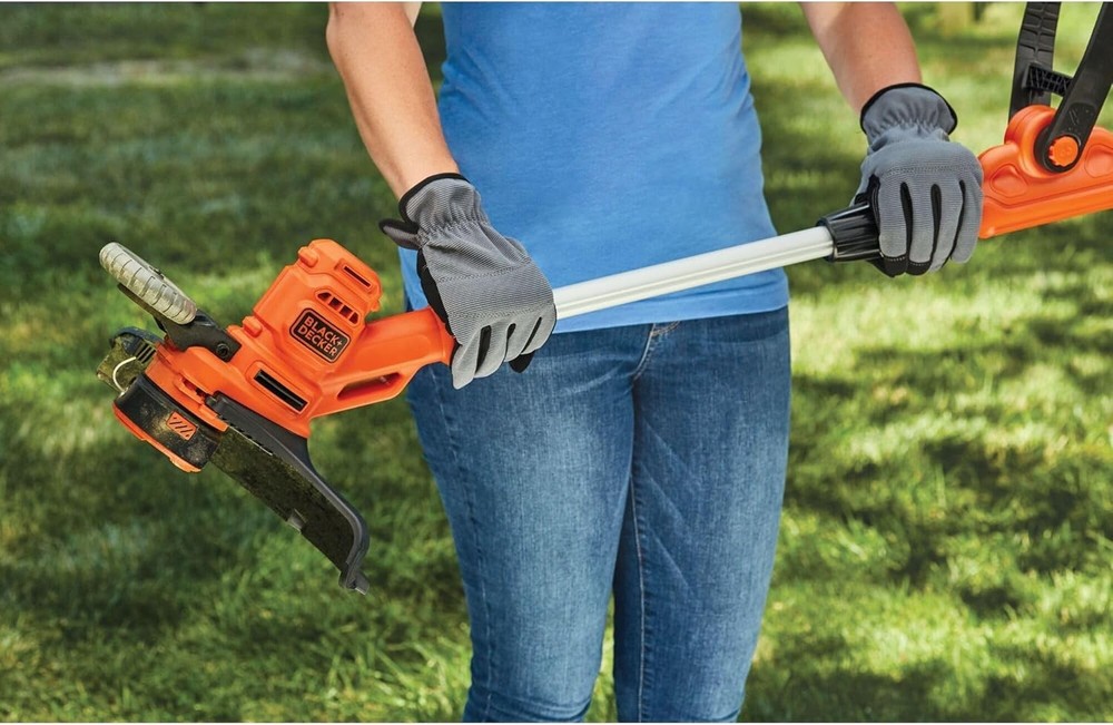 BLACK+DECKER Weed Wacker with Auto Feed,14-Inch 2 in 1 String Trimmer Lawn Edger