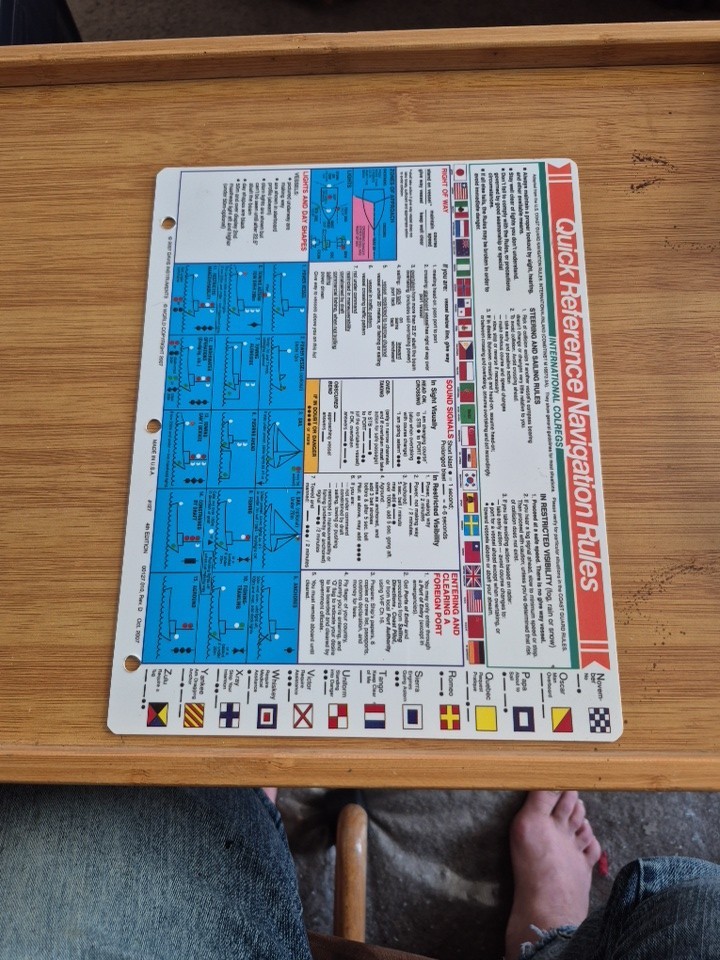 Davis International Navigation Rules Quick Reference Card 2007