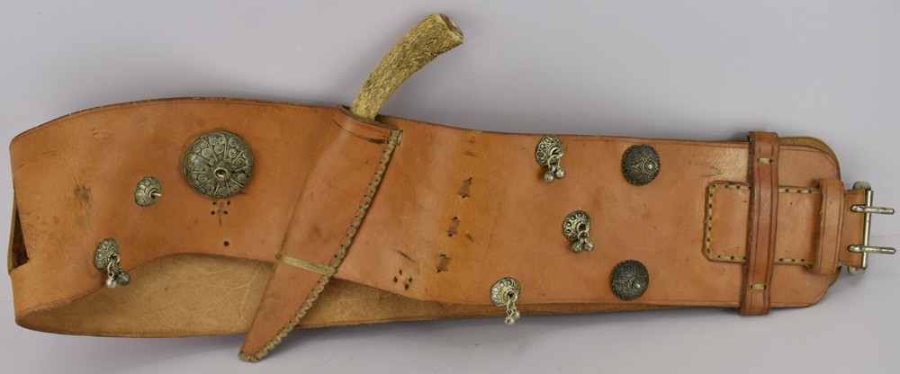 Vintage Dagger Ethnic with Leather Belt Ottoman?