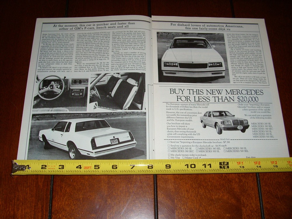 1983 CHEVROLET MONTE CARLO SS - ORIGINAL ARTICLE