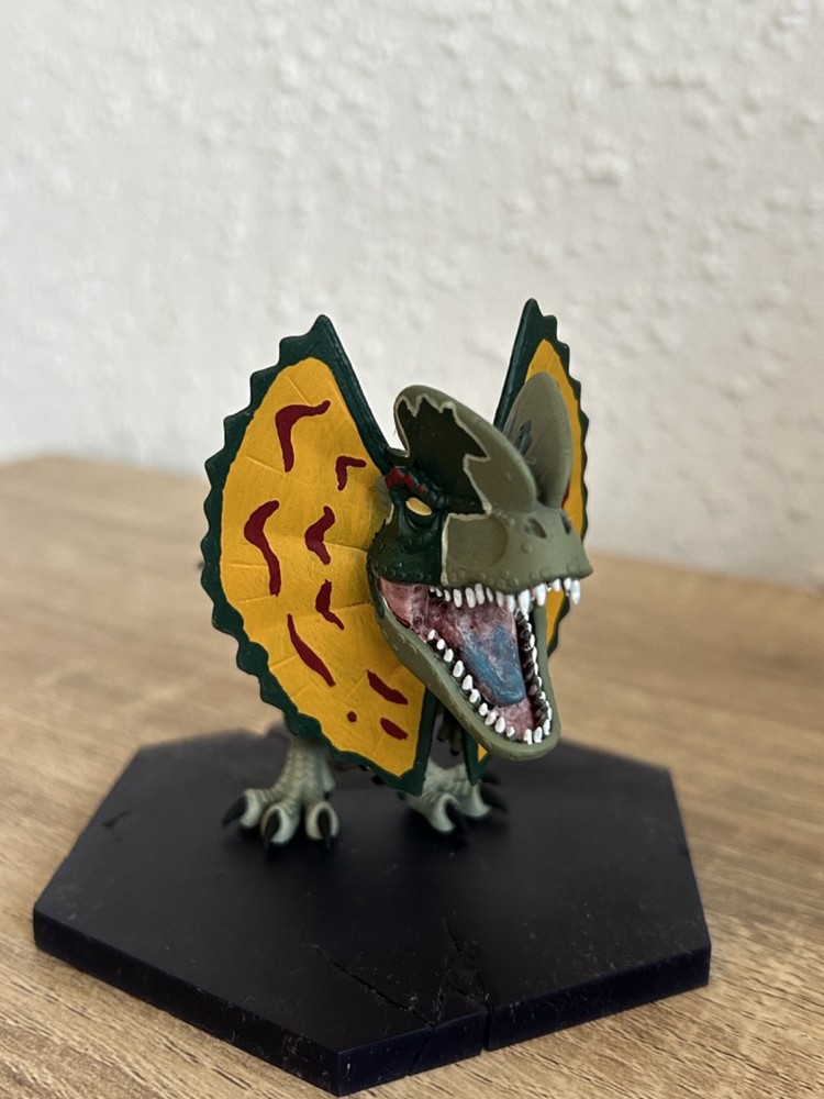 Chibi Dilophosaurus, 3d printed model painted, Jurassic Park