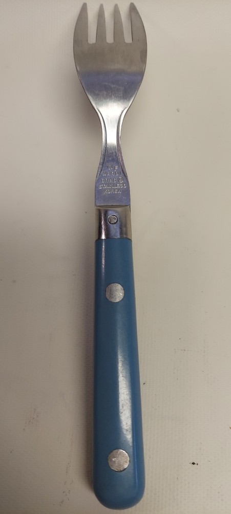WF Mardi Gras Light Baby Blue Stainless Flatware Single Fork