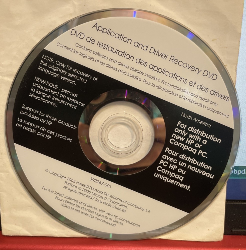 HP Compaq Operating System CD Windows XP Home Edition Service Pack 2 Driver lot
